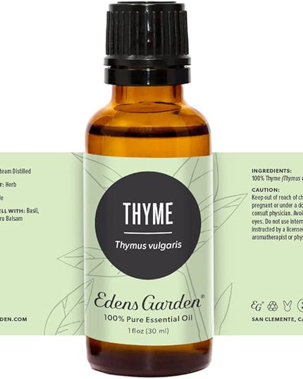 Edens Garden Thyme Essential Oil- 100% Pure Premium Grade, Undiluted, Natural, Therapeutic, Aromatherapy, The Best for Diffuser, Candle, Laundry, Kid Safe 30 ml (1 fl oz)