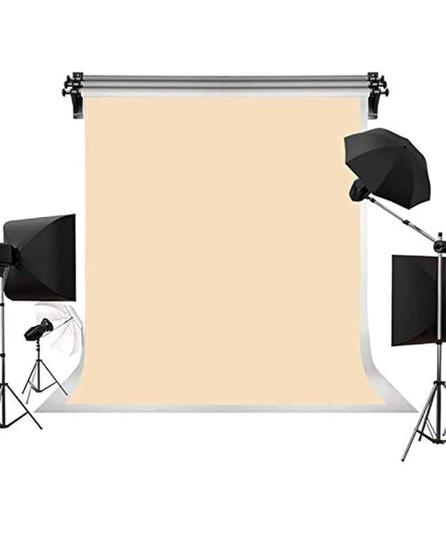 Kate 6ftX9ft Solid Beige Backdrop Portrait Photography Background for Photography Studio Children and Headshots Beige Backdrop Background