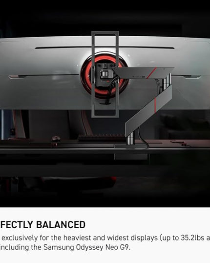 Secretlab Magnus Monitor Arm (Heavy Duty Edition) - Designed for Ultrawide Monitors - Up to 57 inches, 18 to 35lbs - Includes Heavy-Duty tilt Pivot