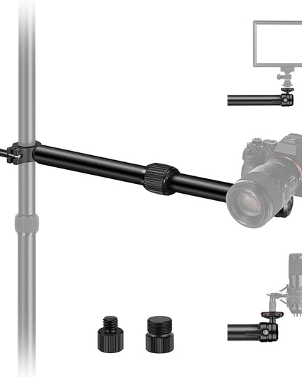 NEEWER DS001 Table Overhead Camera Mount Arm 11.8-20 inches/30-51 cm Telescopic Extension Arm for Table Stand with Ball Head Mount 1/4 Inch 3/8 Inch 5/8 Inch Screws for Webcam Camera LED Ring Light