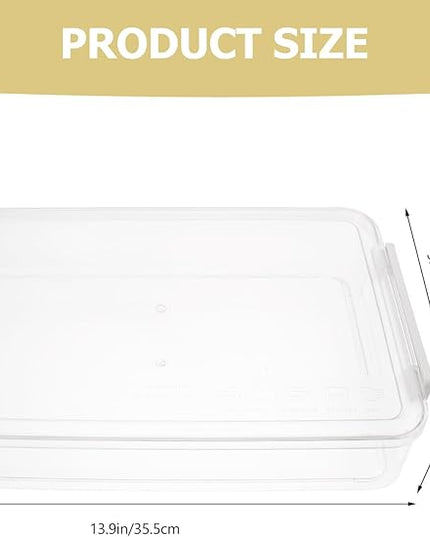 Transparent Document Storage Box with Snap-tight Lid Wear-resistant File Organizer for Home Office Large Clear File Box for Document and Paper Storage Desktop Filing