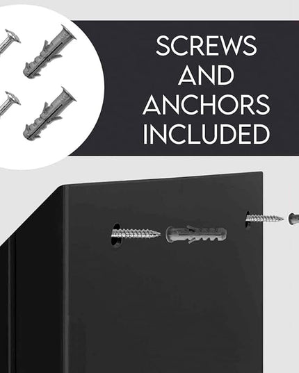 Acrimet Vertical Triple File Folder Holder Organizer, File Sorter (Plastic) (Black Color)