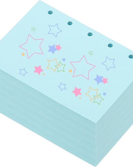 PATIKIL Colored Loose Leaf Paper, 4.1" x 3"(A8) 300 Sheets 5 Holes Punched 150GSM Blank Binder Refill Paper Supplies for Office Note Taking Teacher Planner Journal Notebook, Light Blue