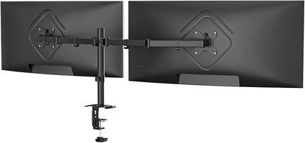 Suptek Dual Monitor Arm Desk Mount,Ultrawide Dual Monitor Arm for 2 Monitor Screens up to 42 inches and Max 22lbs Each,Extra Tall 15.75" Pole Fully Adjustable Monitor Stand for Desk,Black(MD9442LB)