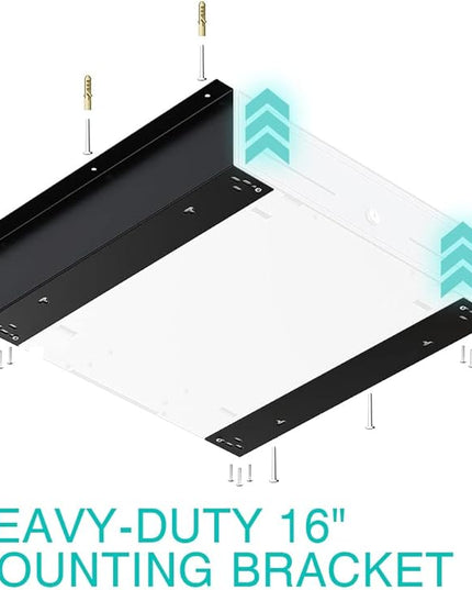 TidyFriend Cash Register Stand Brackets, 16 in Cash Drawer Under Counter Mount Brackets, Heavy Duty Steel Mounting Brackets for Square Cash Drawer, Brackets for Cash Drawer Under Counter (2 Pack)