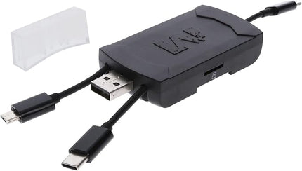 MUDDY 4-in-1 Multi Card Reader for Trail Camera Image and Video Viewing with OTG Support and Apple and Android Compatibility (Black)