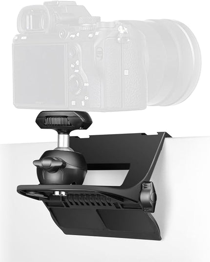 RAUBAY 【CM01】 Monitor Top Camera Mount Clamp, Hanging Webcam Stand with 1/4" Screw, Suitable for Flat-Screen Monitors, for Live Stream, Video Conferencing, YouTube, TikTok, etc.