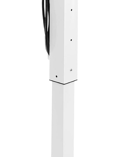 PowerPro Rolling Charging Station Tower | Portable Charger with 8 USB Ports & 8 AC Outlets | Multi-Device Charging for Schools, Offices & Events | Mobile Design, No Assembly Required (White)