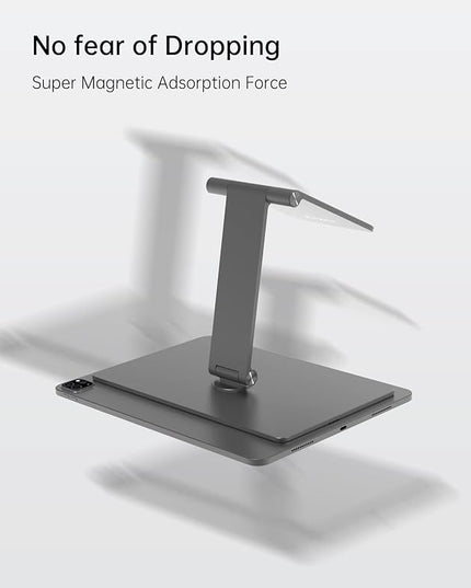 KU XIU Foldable Magnetic Stand for iPad Pro 13 M4/M5, Aluminum Alloy 360° Adjustable Tablet Holder Mount, Portable Desktop Stand for Working and Drawing for iPad Pro 13 M4/M5