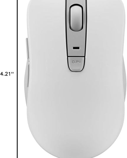 Lenovo Bluetooth Silent Mouse (WL300) - 5 Button Computer Mouse with Silent Left & Right Click – Sculpted Grip, Microsoft Swift Pair, Up to 1600 DPI (White)