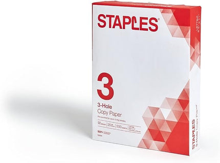 Staples 8.5-Inch X 11-Inch Copy Paper 20 Lbs. 92 Brightness 500/Ream