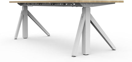 DEZCTOP Revon Pro Electric Standing Desk, 71" x 31.5" Large Work Surface, Height Adjustable (27.6"-47.2"), Sturdy Keel Frame, with Magnetic Modular System, Anti-Collision, Oak for Home Office