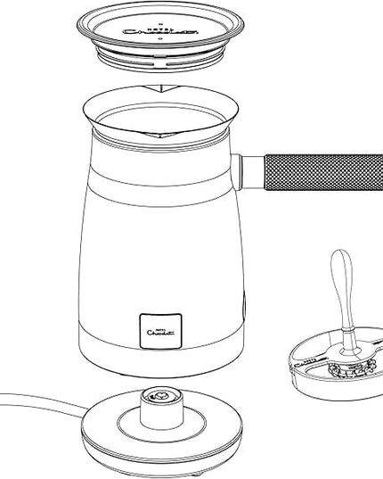 Hotel Chocolat Velvetiser - In-Home Hot Chocolate Machine - Barista-Grade Hot Chocolate Maker - Platinum Edition - 2 Ceramic Podcups & 10 Single-Serve Sachets