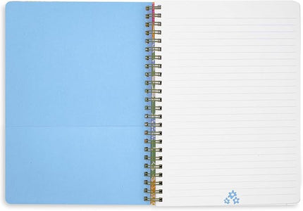 Steel Mill & Co Cute Mini Spiral Notebook, 8.25" x 6.25" Journal with Durable Hardcover and 160 Lined Pages (Sunflower)