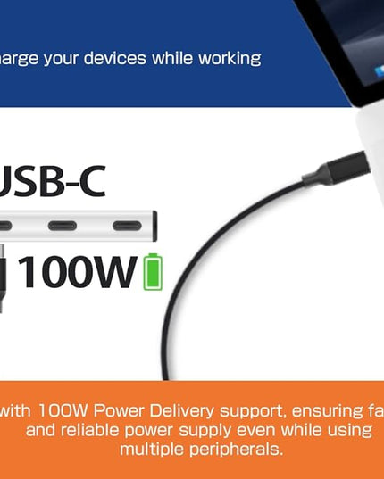 TEC MaxConnect 6-in-1 USB-C Hub with 4K60Hz HDMI, 100W PD, USB-A & USB-C 3.2 Gen2, 10Gbps Data Transfer, Compatible with MacBook Pro, iPad Pro, Windows, and Type-C Devices