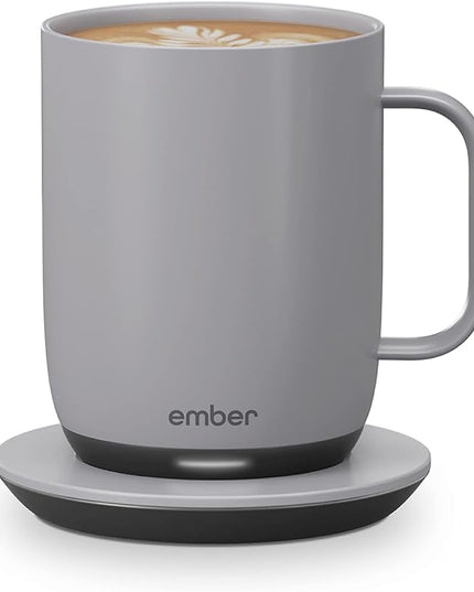 Ember Temperature Control Smart Mug 2, 14 Oz, App-Controlled Heated Coffee Mug with 80 Min Battery Life and Improved Design, GrayModel