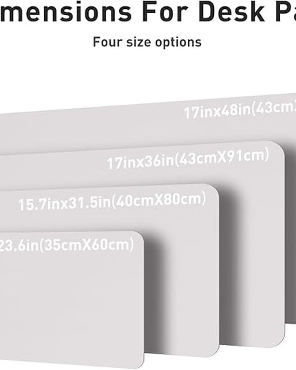Aothia Large PU Leather Desk Pad Protector – Non-Slip Mouse Pad & Writing Mat for Office/Home, Waterproof, Easy to Clean (31.5" x 15.7", Pale Lavender White)