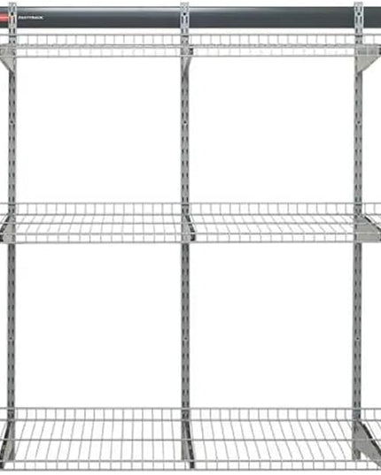 Rubbermaid Fasttrack Rail Storage 36"x12" 3-Shelf Kit, 350 lbs. Per Shelf, for Home/Garage/Shed/Workshop Organization
