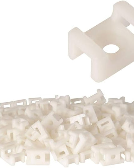 GTSE 18,000 Full Carton Of White/Clear Screw Mounts, Zip Ties Up To 0.2" Wide, Saddle Type Zip Tie Anchors