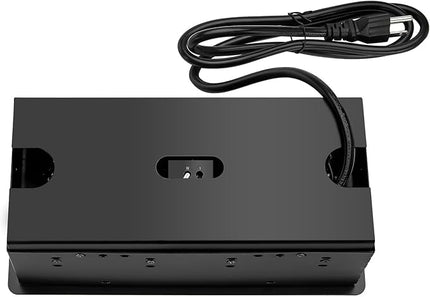 Embedded mesa Power Outlet Box, Table Power Multimedia Connectivity Box for Conference Study Room Home with 4 AC Outlet,USB-C Port Fast Charge 18W Length 4.9FT Power Cable (Brushed Black)