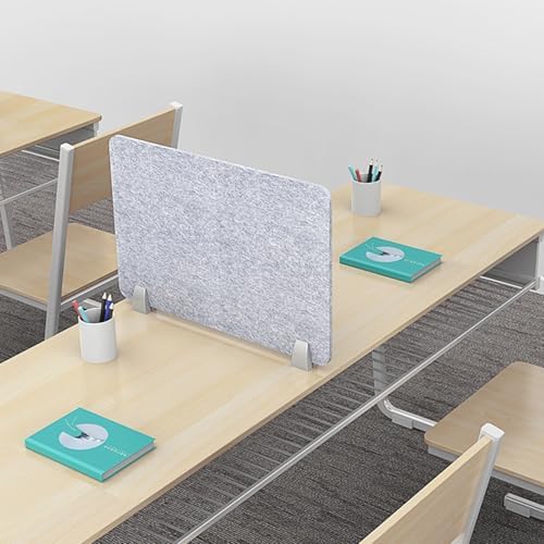 Desk Privacy Panel Soundproofing Divider for Office Cubicles 40x80cm Noise Reduction Polyester Felt Barrier