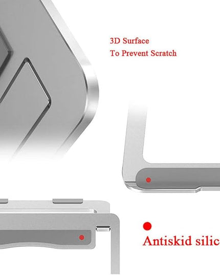 Soke-Six Laptop Stand,Aluminum Portable Foldable Laptop Support Stand Holder Desk Table Mobile Phone Stand for iPad MacBook Pro Air Notebook