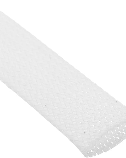 uxcell Expandable Sleeving,1 3/16-inch 25ft Cable Sleeve, White