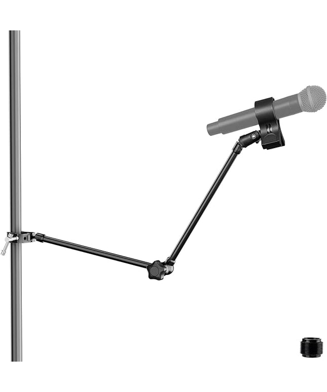 Mippko Microphone Stand Holder,21.5" Long Flexible Adjustable Magic Arm Super Crab Clamp Mic Clip 3/8"-16 to 5/8"-27 Adapter Mount,Compatible with Shure/Fifine /AT2020 /Pyle/Blue Snowball/Razer