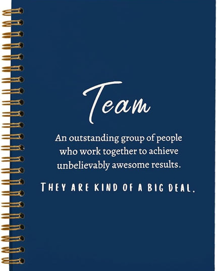 Navy Blue Meeting Notebook for Work, Employee Appreciation Gifts, Team Gifts for Employees, Journals for Writing, Thank You Gifts for Women Men Leader Boss Manager Mentor Coworkers, 5.5"x8.3"