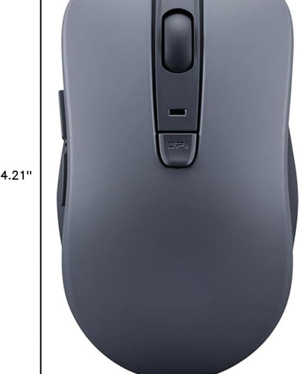 Lenovo Bluetooth Silent Mouse (WL300) - 5 Button Computer Mouse with Silent Left & Right Click – Sculpted Grip, Microsoft Swift Pair, Up to 1600 DPI (Grey)