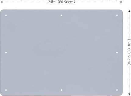 GOORY Magnetic Wall Board - 16" x 24" - Memo & Vision Bulletin Board for Home, Office and Classroom - Pre-drilled Mounting Screws Large Frameless Magnet Silver Wall Board