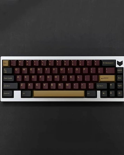 Sumgsn 163 Keys Double Shot Keycaps Cherry Profile Red Samurai Keycaps Set Fit for 61/64/87/104/108 Cherry Mx Switches ISO ANSI Layout Mechanical Keyboard