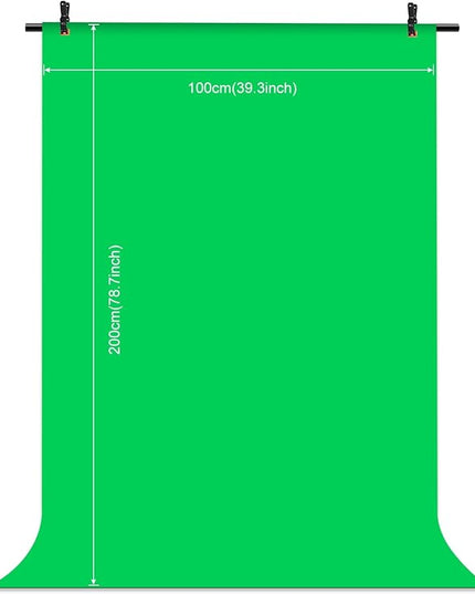 Green Screen Backdrop Kit with Stand, PULUZ 3.2x6.5ft Portable GreenScreen Background Stand, T-Shape Green Screen Stand kit with Clamp Carrying Bag for Streaming Video and Photography Shoots