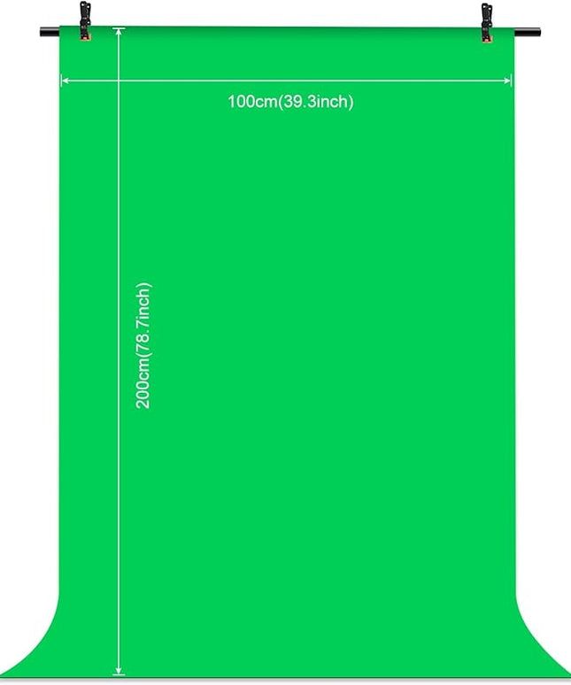 Green Screen Backdrop Kit with Stand, PULUZ 3.2x6.5ft Portable GreenScreen Background Stand, T-Shape Green Screen Stand kit with Clamp Carrying Bag for Streaming Video and Photography Shoots