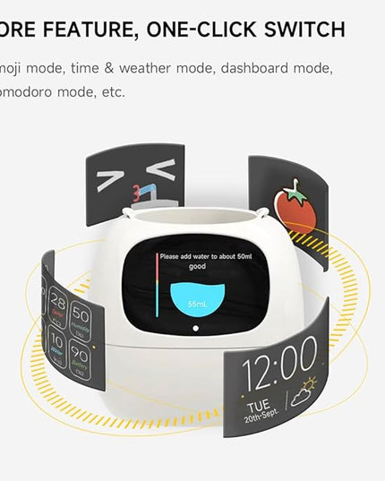 Intelligent Flower Pot, Electronic Bud, Maintenance Plant Assistant, Fun Interactive Flower Pot, Indoor Green Planting Monitoring, LCD Screen Display, Cell Phone APP Connection (Pink)