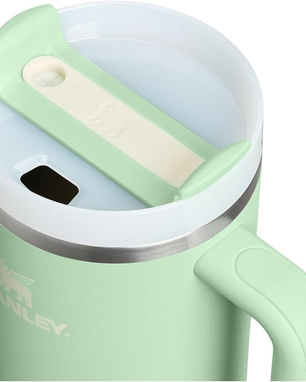 STANLEY Quencher H2.0 Tumbler with Handle and Straw 40 oz | Flowstate 3-Position Lid | Cup Holder Compatible for Travel | Insulated Stainless Steel Cup | BPA-Free | Pistachio