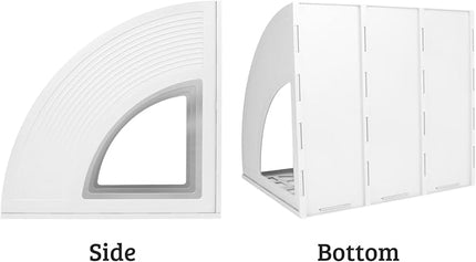 SAYEEC Magazine Holder Plastic File Sorter Binder Holder for Desk Folder Organizer Stand Book Shelf Dividers Vertical Filling Storage Rack Desktop Bookshelf Display Box for Office School Home (Grey)