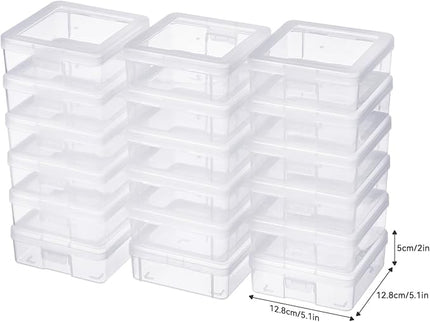 novelinks 18 Pack Small Plastic Storage Containers Clear Arts & Crafts Storage Boxes & Organizers Stackable Small Containers With Lids For Organizin (Set 1)