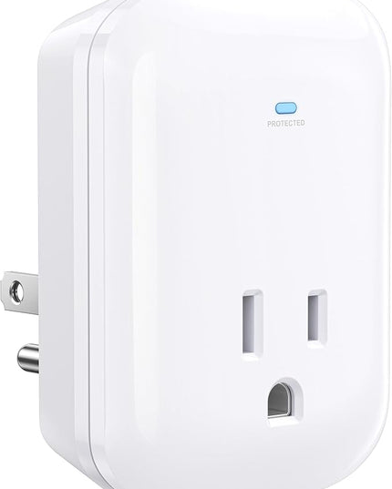 [ETL Listed] Cable Matters 1350 Joules Single Outlet Surge Protector for TV, PC, Xbox, PS5, Refrigerator, Treadmill, 15A/1875W, 500V Clamping Voltage Wall Surge Protector Outlet, White