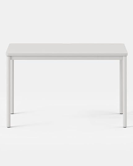 Branch Daily Desk - Functional at Home Office Desk with Effortless Assembly, Timeless Design, Rounded Corners, and Built-in Cable Notch - 36” W x 28.5” H x 24” D - White Work Table