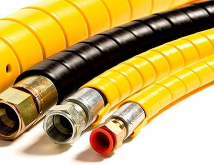 Caplugs SPSS Series – Plastic Safeplast Safe-Spirals, Spiral Wrap Hose & Cable Protector, Black HD-PE, 3.5" OD x 50' L Hydraulic & Pneumatic Hoses, Construction, Manufacturing, Auto (090C50Bk)