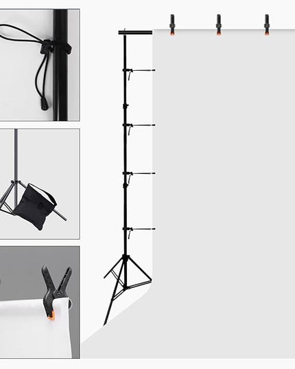 Backdrop Stand 10x7ft(WxH) Photo Studio Background Stand Support System Backdrop Support Kit, for Photography, Advertising Display, Parties Decoration