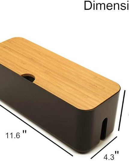 Sourcemall Cable Management Box| Power Stripe Organizer|Cord Organizer Box| Hide and Conceal Power Strips and Electrical Cords from TVs, Computers, and Desks| Keep Pets Safe