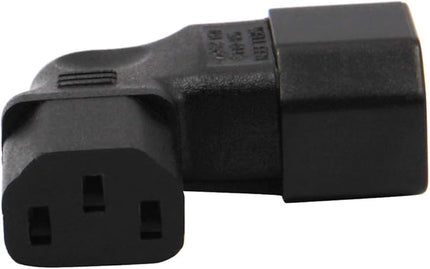 2-Pack Left Angle IEC C14 to C13 Power Adapter PDU Plug for LCD Wall Mount TV