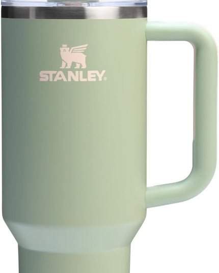STANLEY Quencher H2.0 Tumbler with Handle and Straw - 40 Fluid Ounces, Flowstate 3-Position Lid, Insulated Stainless Steel, BPA-Free, Cup Holder Compatible, Lichen