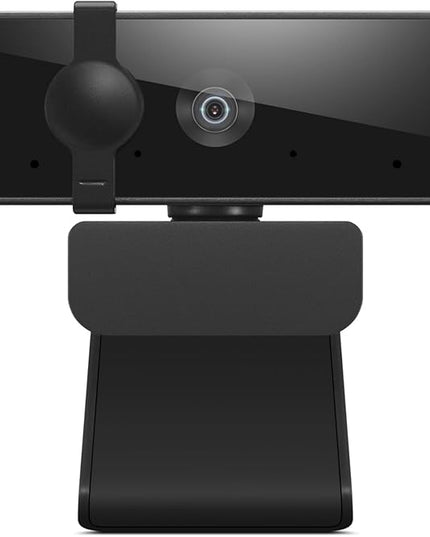 Lenovo HD 1080p Webcam (300 FHD)- Black w/ 95° Wide Angle, 360° Rotation Pan & Tilt, Dual Microphones, Privacy Shutter