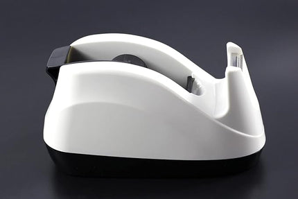 BeeChamp Heavy Base Nonskid Desk Tape Dispenser One-Hand Dispensing (White)