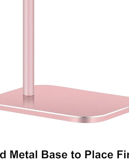 Headphone Stand Aluminum, Headset Holder with Solid Metal Base for Desk, Compatible with Most Headphones (Rose Gold)