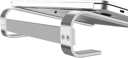 MMOBIEL Laptop Stand - Riser 10 to 18 inches - Ventilated Holder Universal - Laptop Stand for Desk Compatible with MacBook, Notebook, ASUS and More - Incl. Tools - Aluminum