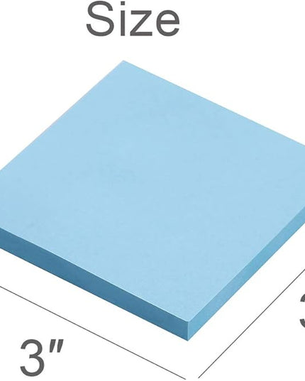 (24 Pack) Sticky Notes 3x3 in Pastel Stickies Super Sticking Power Memo Pads, Strong Adhesive, 74 Sheets/pad